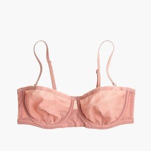 Underwire balconette bra in point d'esprit